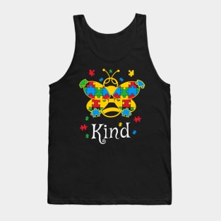 Be Kind Butterfly Puzzle Autism Awareness Gift for Birthday, Mother's Day, Thanksgiving, Christmas Tank Top